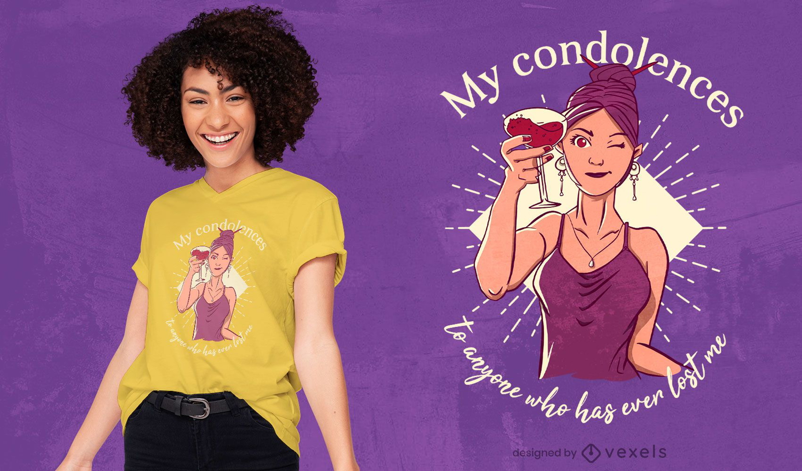 Woman toast t-shirt design
