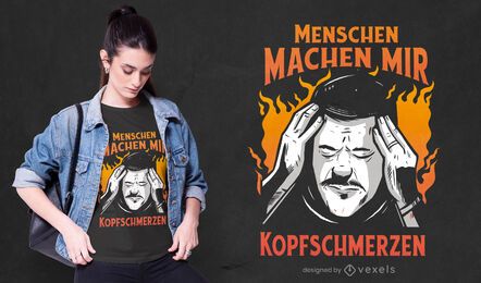 Annoyed German quote t-shirt design Annoyed German quote t-shirt design