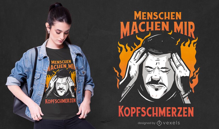 Annoyed German quote t-shirt design Annoyed German quote t-shirt design