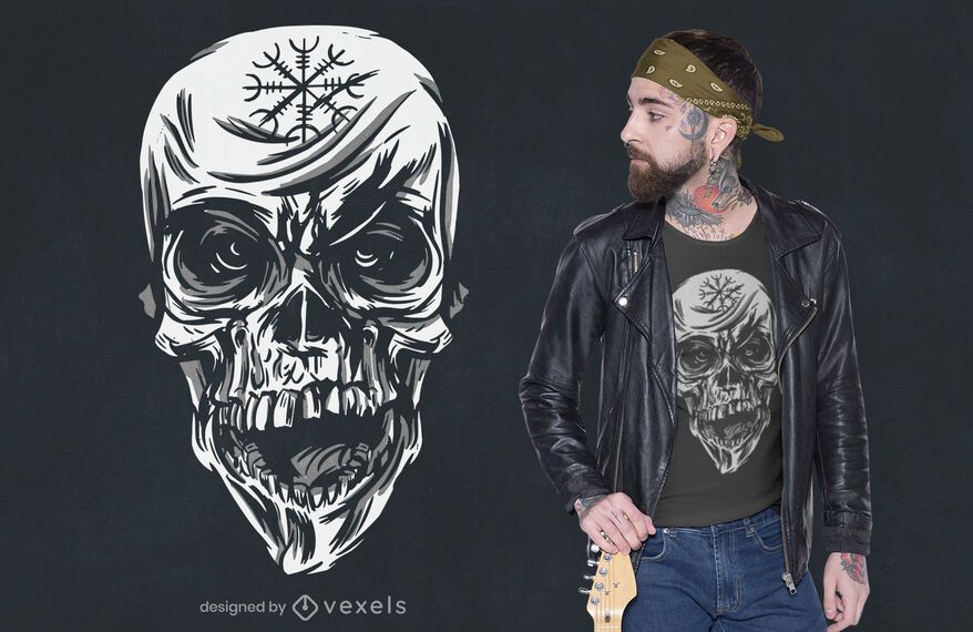 Diseño de camiseta de calavera espeluznante Diseño de camiseta de calavera espeluznante