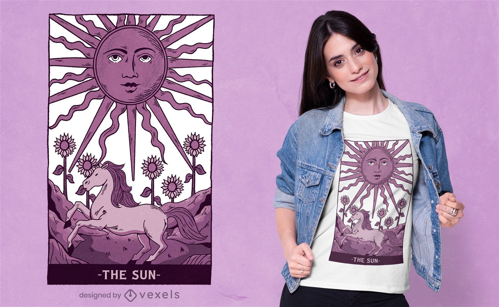 Sun tarot card t-shirt design