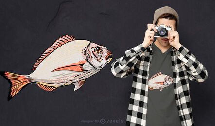 Gilt-head bream fish t-shirt design