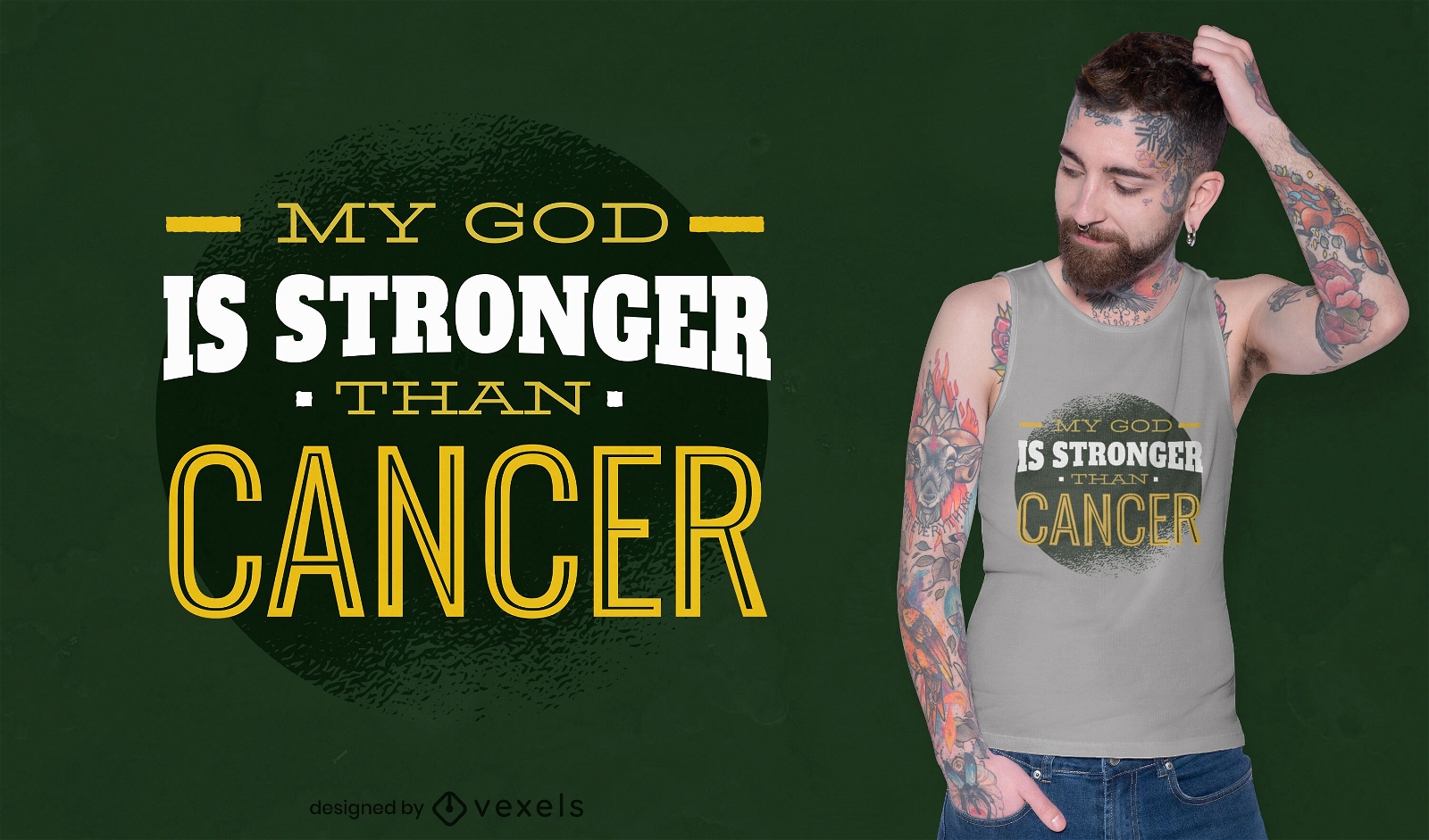 Diseño de camiseta de cita de cáncer