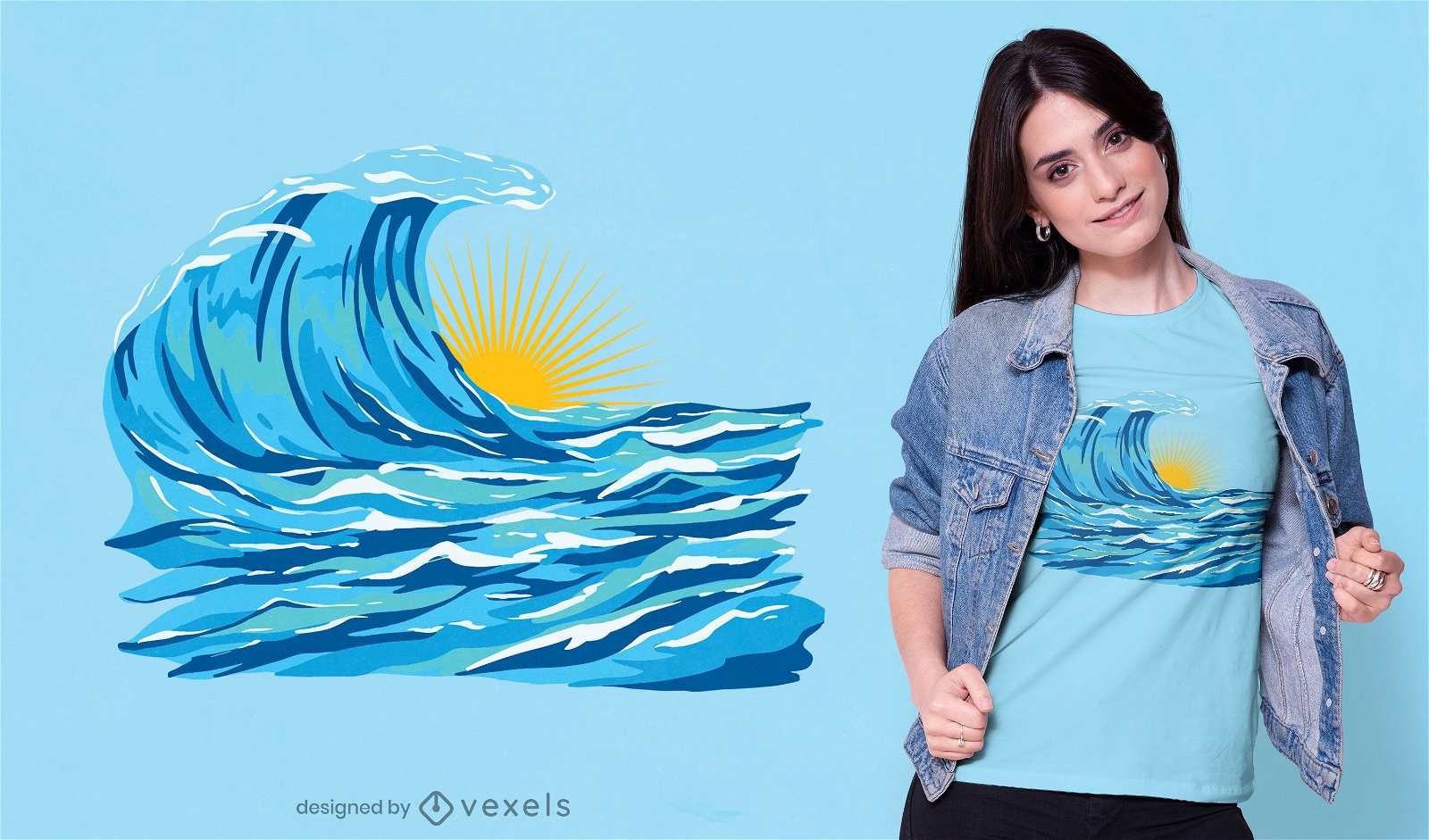 Design de t-shirt Ocean Sunset