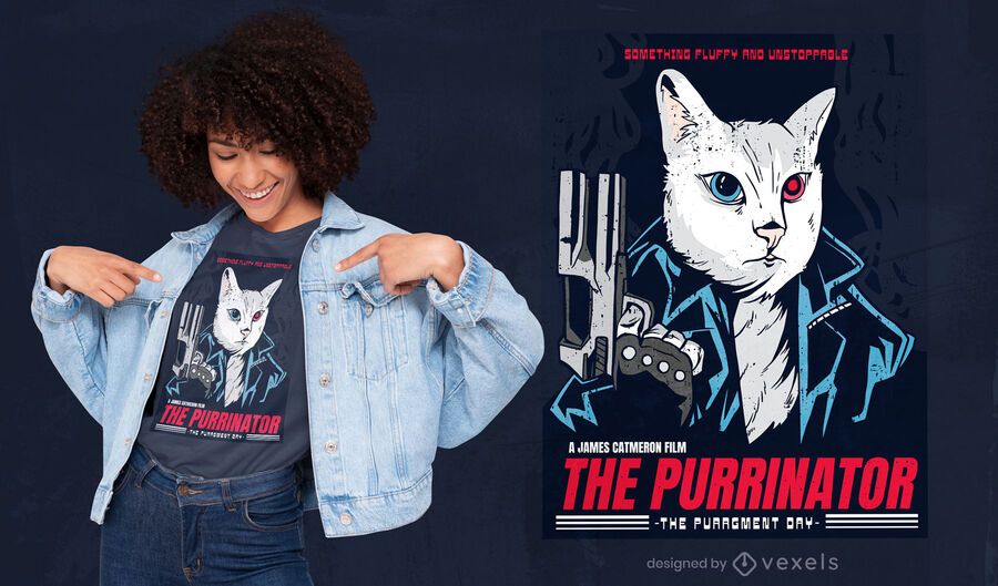 Das Purrinator T-Shirt Design Das Purrinator T-Shirt Design