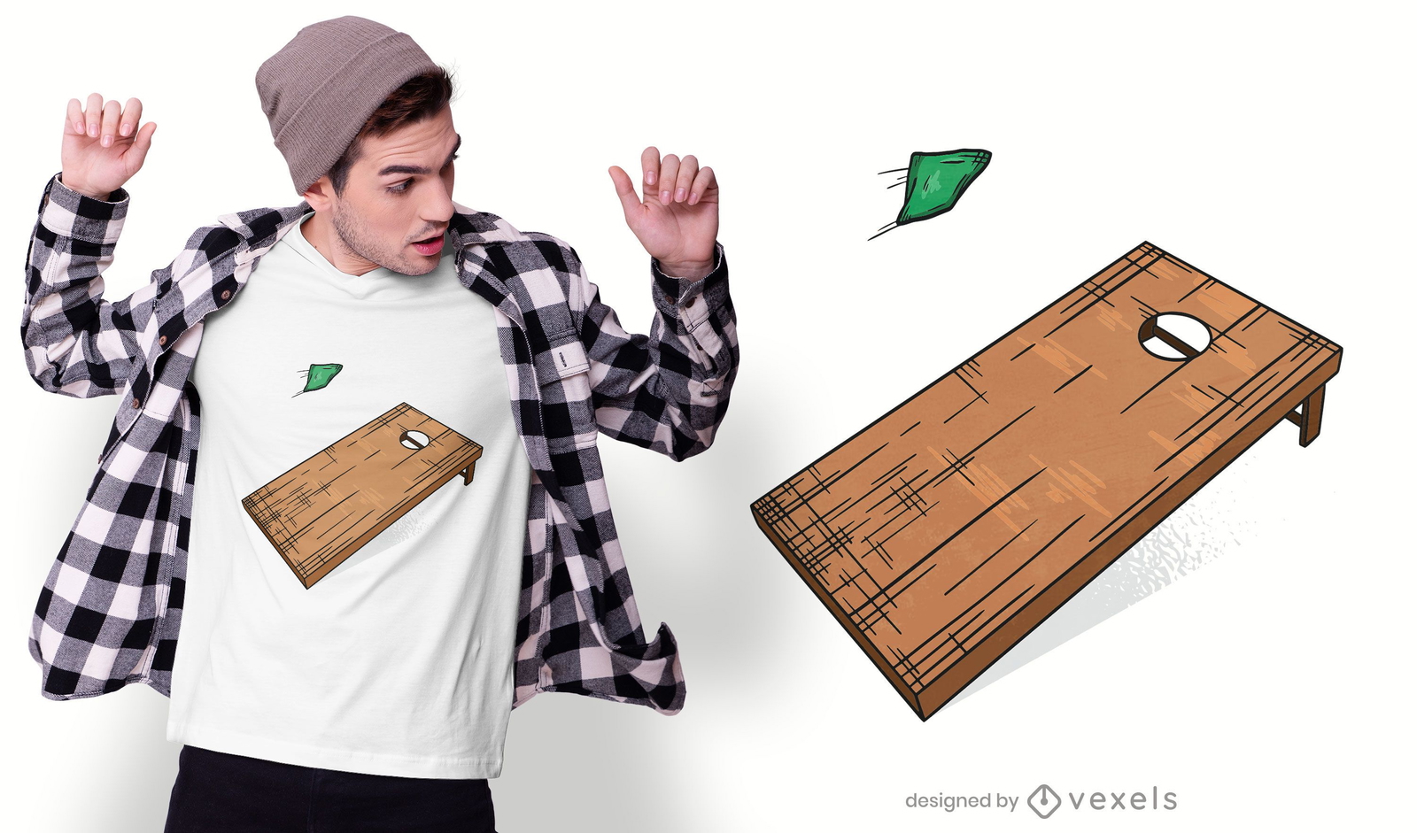 Design de t-shirt Cornhole board