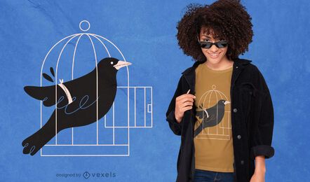 Design de t-shirt Blackbird Design de t-shirt Blackbird
