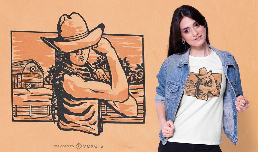 Diseño de camiseta vaquera flex Diseño de camiseta vaquera flex