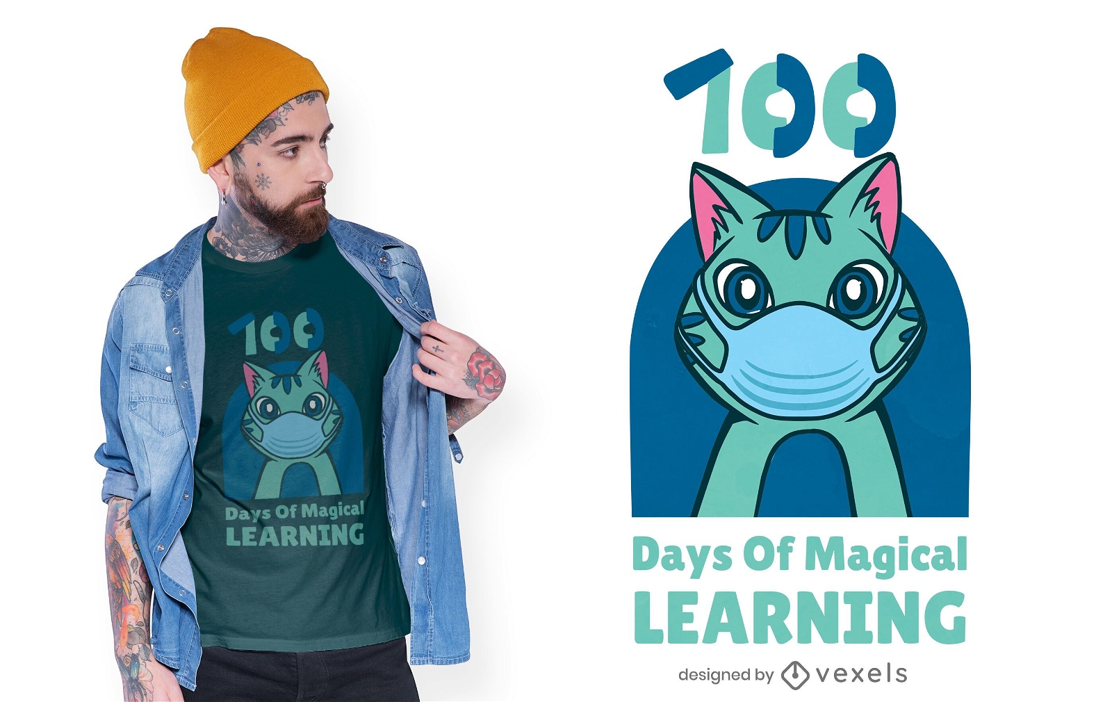Design mágico de camisetas de aprendizagem