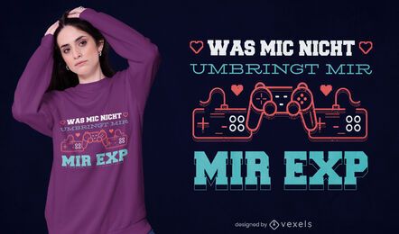 Gamer quote german t-shirt design