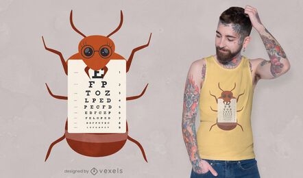 Diseño de camiseta de gráfico ocular de hormiga