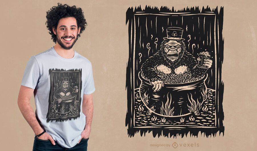 Big Foot St Patricks T-Shirt Design Big Foot St Patricks T-Shirt Design