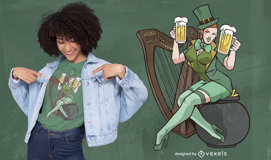 Kobold Frau T-Shirt Design Kobold Frau T-Shirt Design