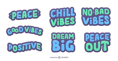 Conjunto de letras pacíficas