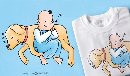 Diseño de camiseta de bebé labrador. Diseño de camiseta de bebé labrador.
