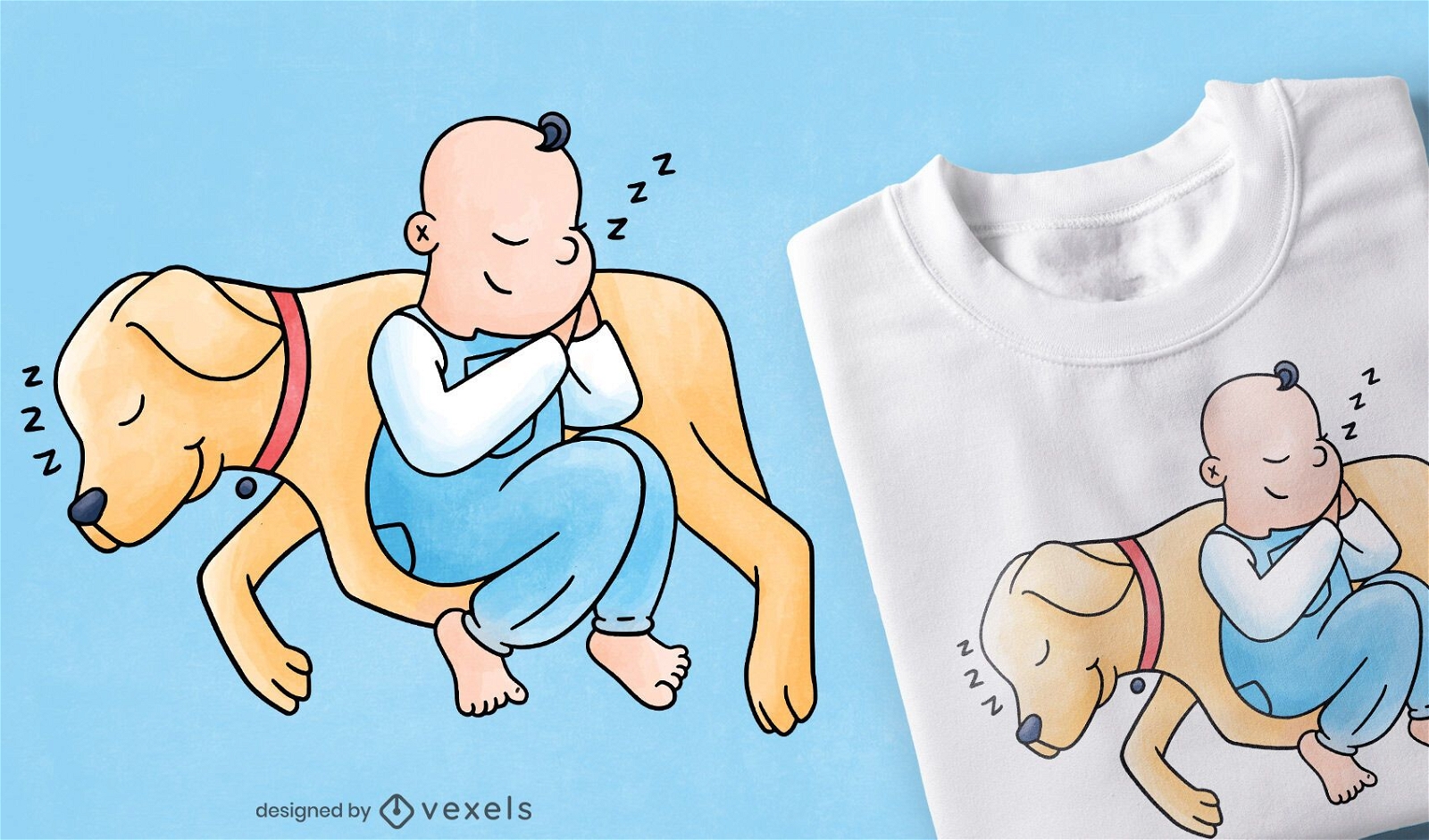 Design de camiseta bebê Labrador