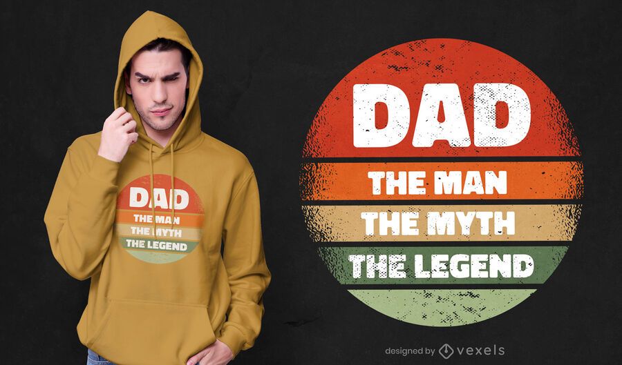 Diseño de camiseta papá el hombre Diseño de camiseta papá el hombre