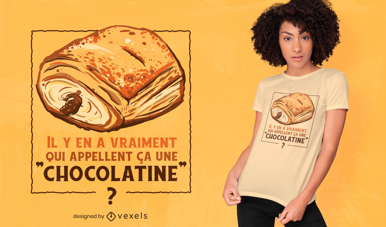 Pain au Chocolat T-Shirt Design