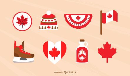 Canadian elements flat set