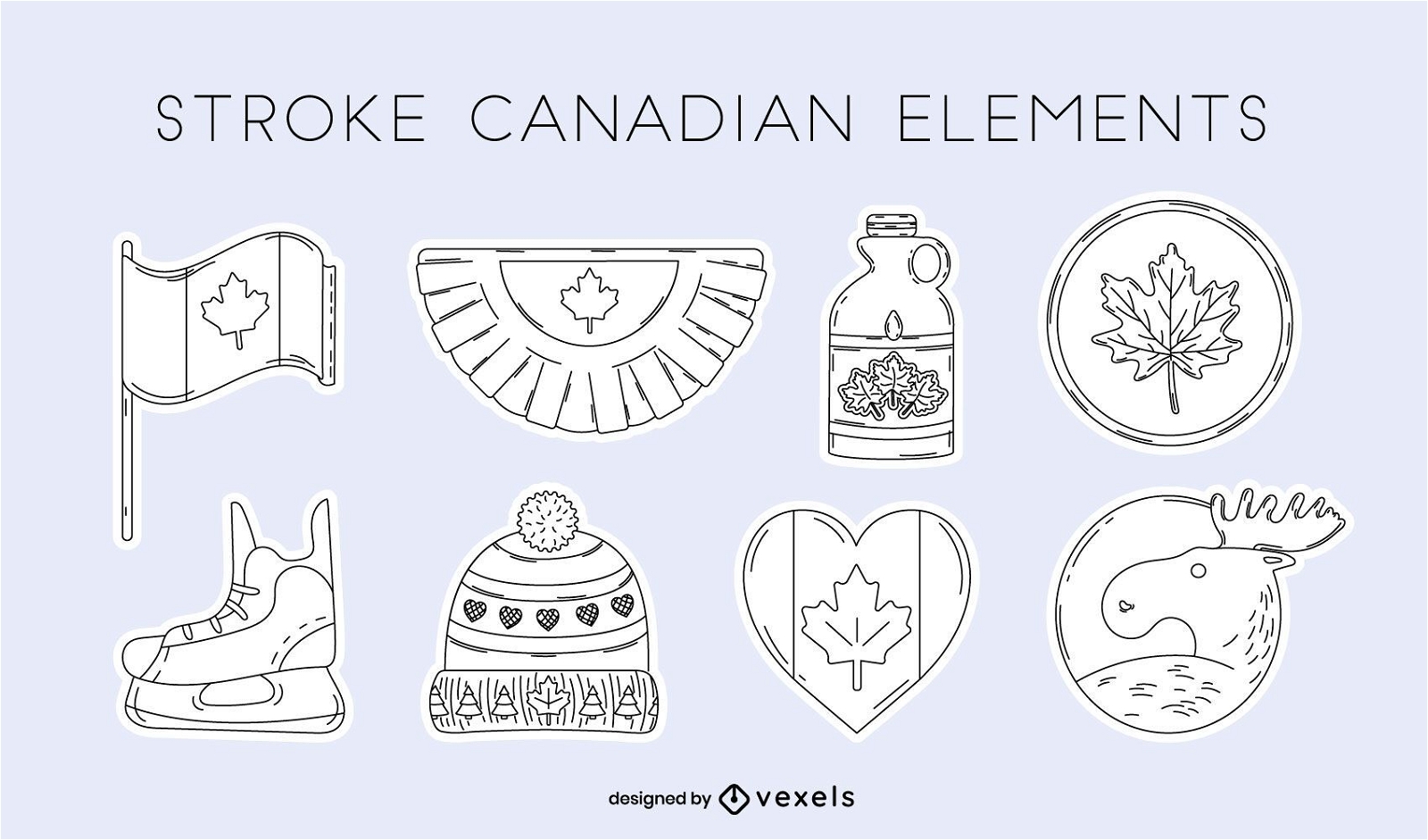 Conjunto de elementos canadenses