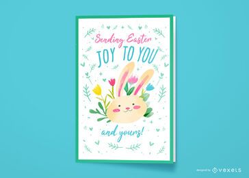 Diseño de tarjeta de felicitación de alegría de Pascua