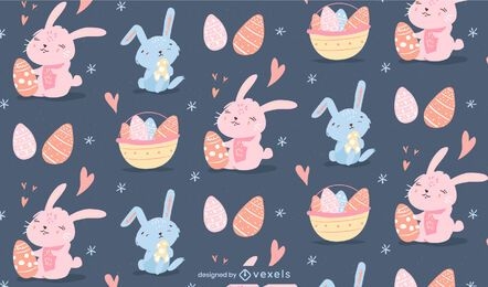 Cute easter bunny pattern