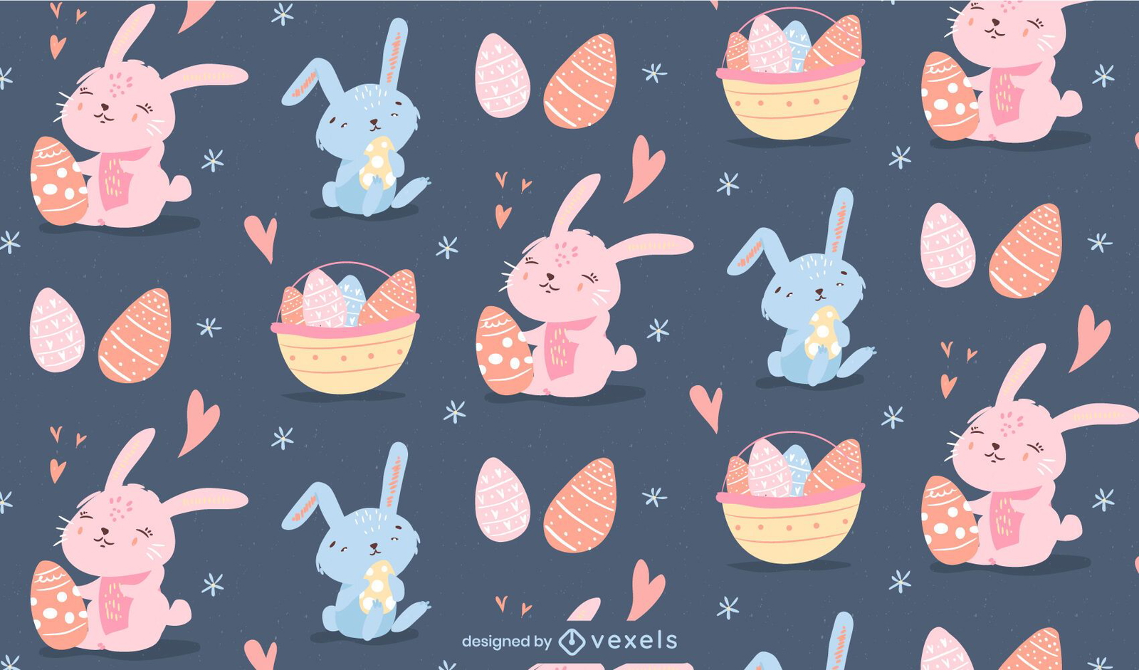 Cute easter bunny pattern