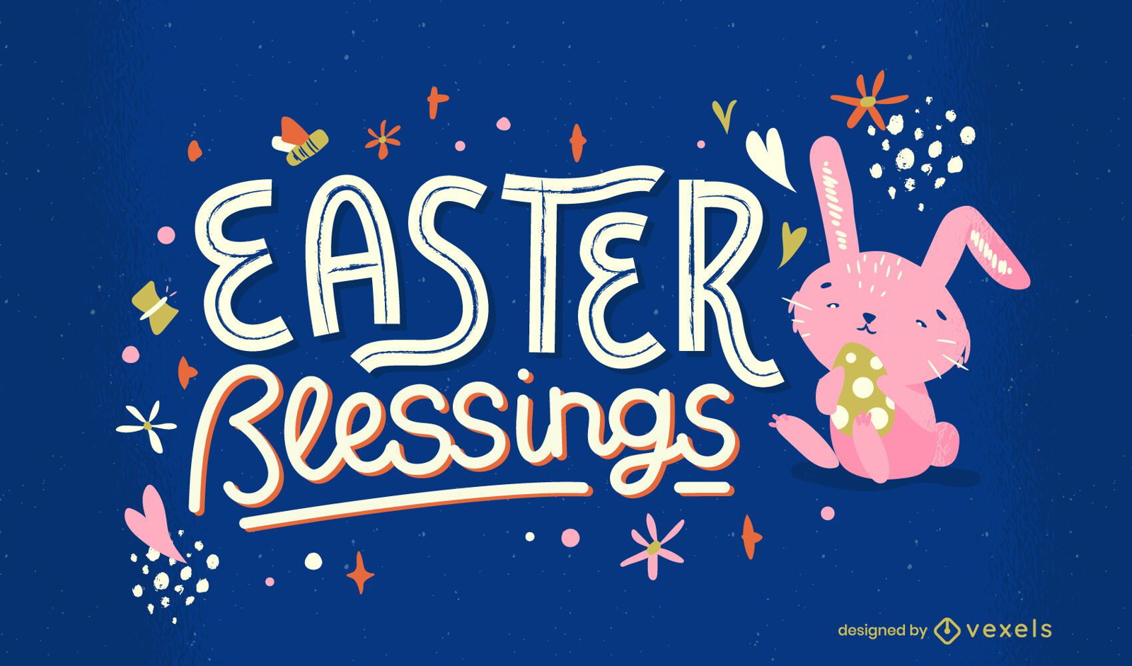 Easter blessing lettering