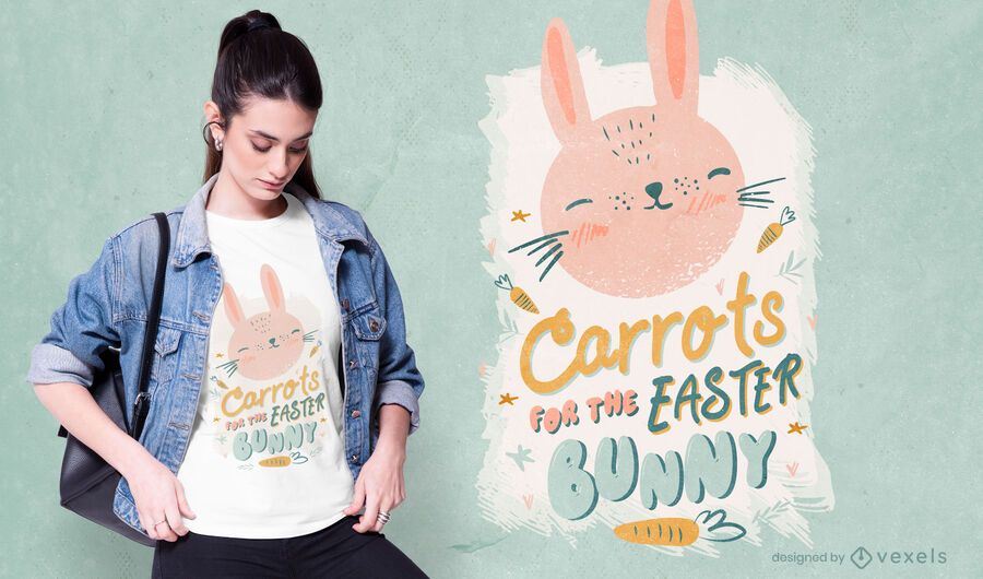 Carrots easter bunny t-shirt design Carrots easter bunny t-shirt design