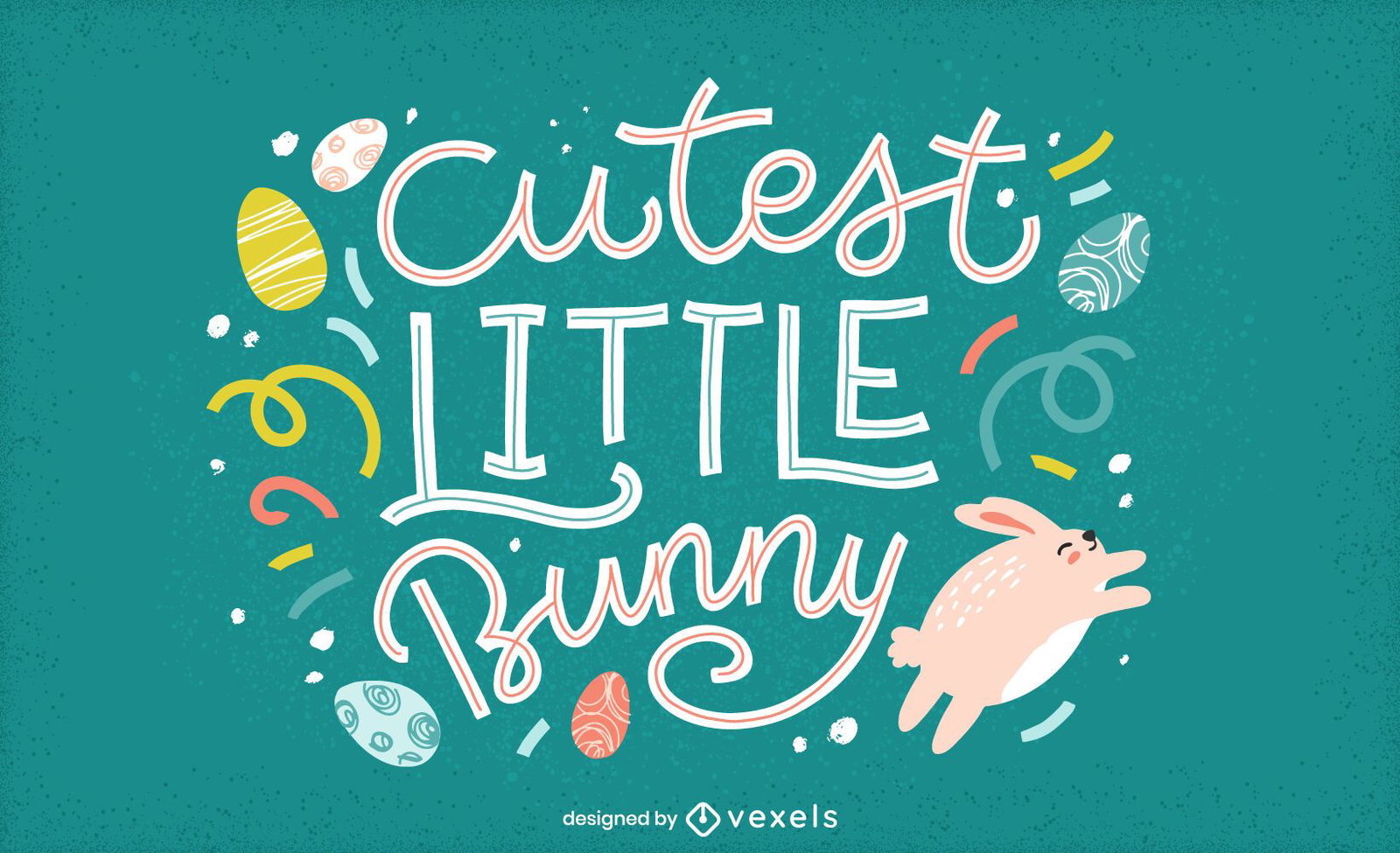 Cutest little bunny lettering design