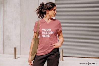 Modell Straße T-Shirt Modell