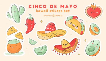 Cinco de Mayo Aufkleber Set Cinco de Mayo Aufkleber Set