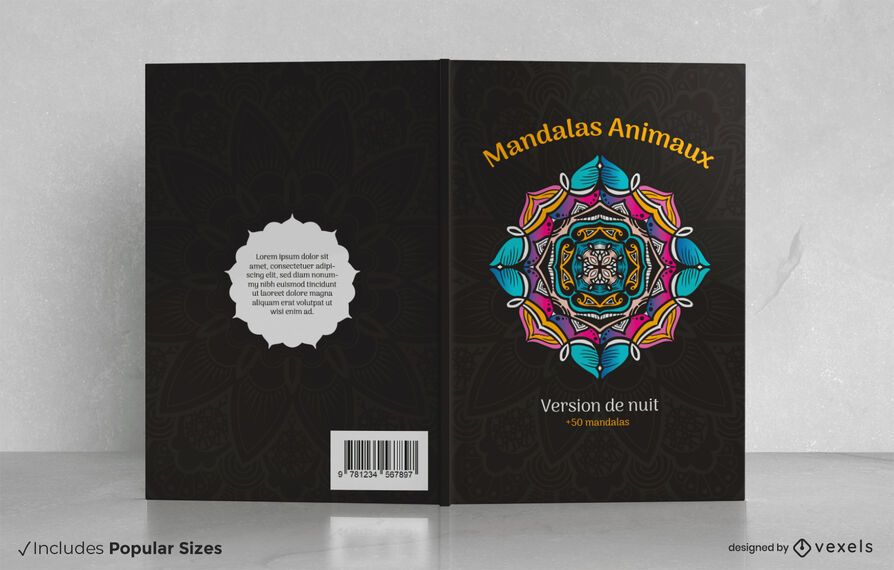 Diseño de portada de libro Mandalas animaux Diseño de portada de libro Mandalas animaux