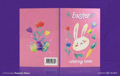 Easter coloring book cover design