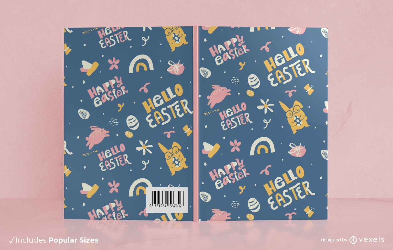 Diseño de portada de libro de feliz pascua