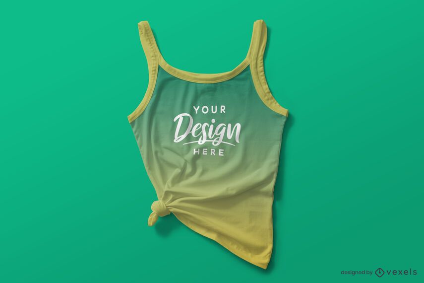 Tied tank top mockup composition Tied tank top mockup composition