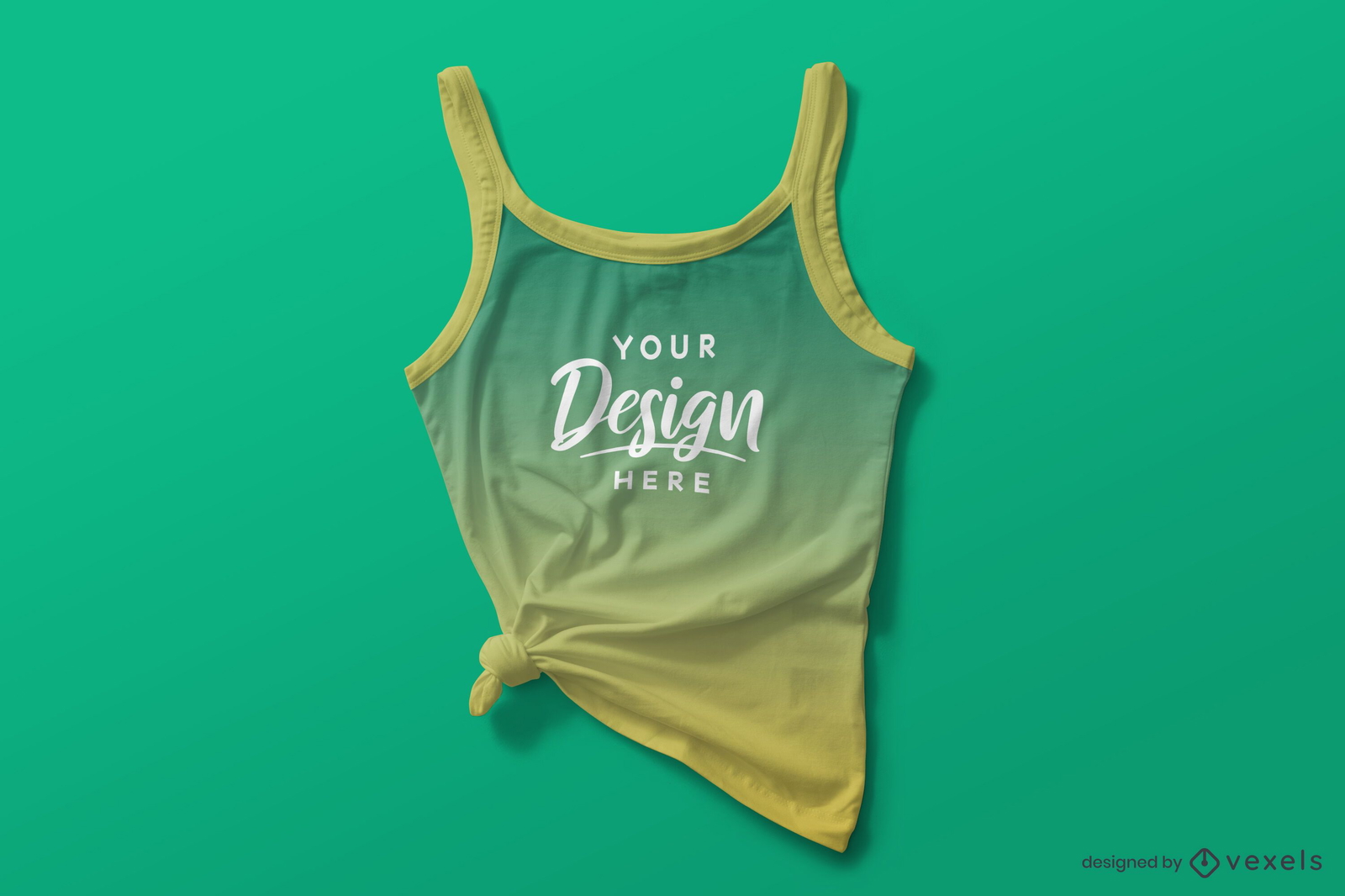 Tied tank top mockup composition