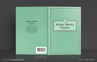 Autism weekly planner book cover design Autism weekly planner book cover design