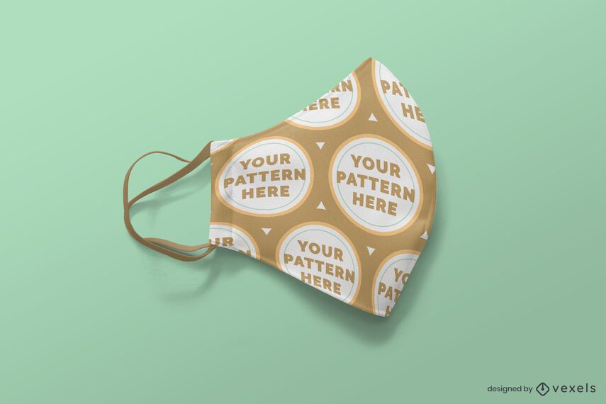 Side face mask mockup composition Side face mask mockup composition