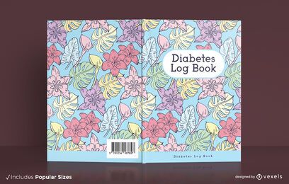 Design da capa do livro de registro de diabetes