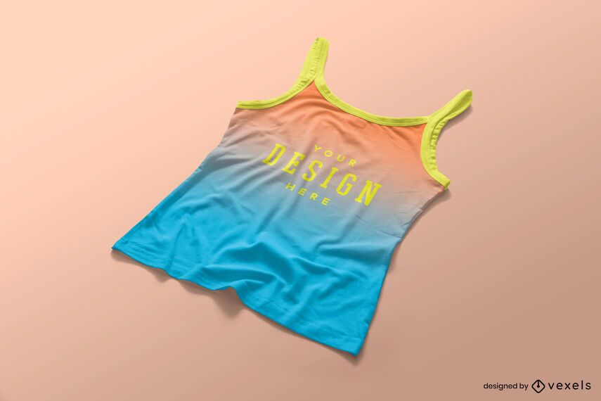 Editable tank top mockup composition Editable tank top mockup composition