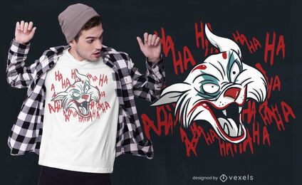 Clown cat t-shirt design