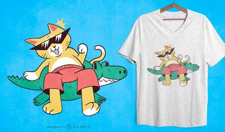Cat pool t-shirt design Cat pool t-shirt design