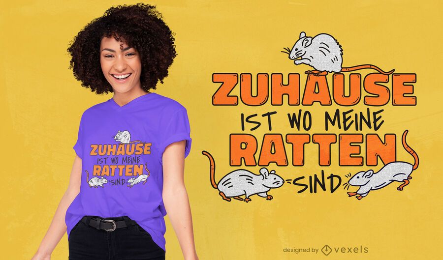 Ratten deutsches Zitat T-Shirt Design Ratten deutsches Zitat T-Shirt Design