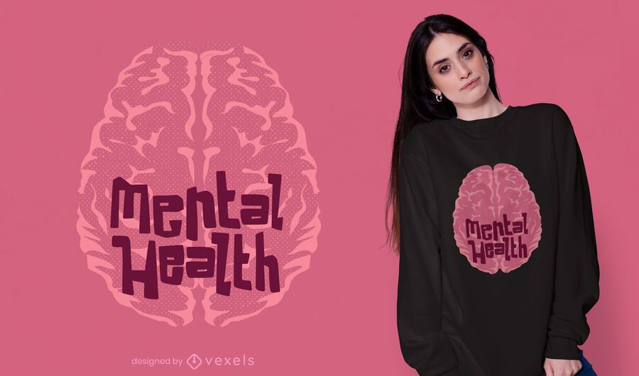 Diseño de camiseta de salud mental. Diseño de camiseta de salud mental.