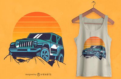 Conducir en diseño de camiseta al atardecer. Conducir en diseño de camiseta al atardecer.