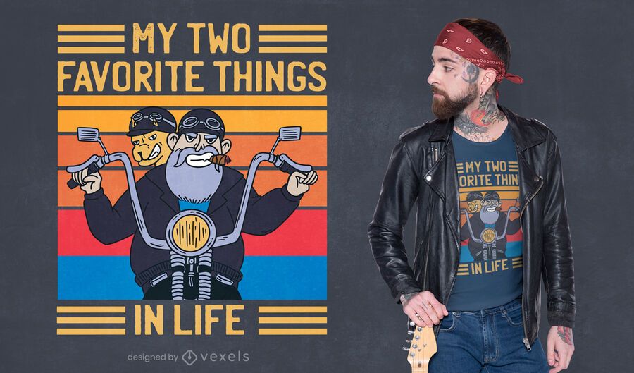 Diseño de camiseta de dos cosas favoritas. Diseño de camiseta de dos cosas favoritas.