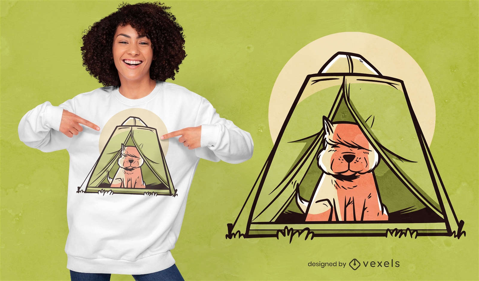 Design de camiseta para barraca de cachorro