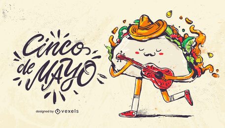 Cinco de mayo taco illustration Cinco de mayo taco illustration