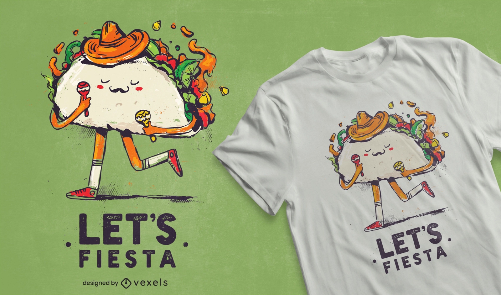 Lassen Sie uns Fiesta T-Shirt Design